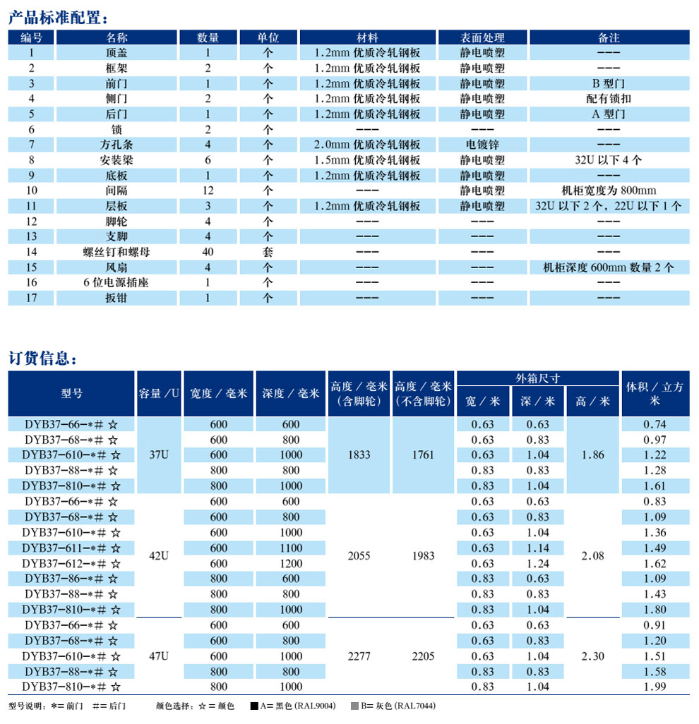 豪華B型網(wǎng)絡(luò)服務(wù)器機(jī)柜 DYB CABINET(圖3)